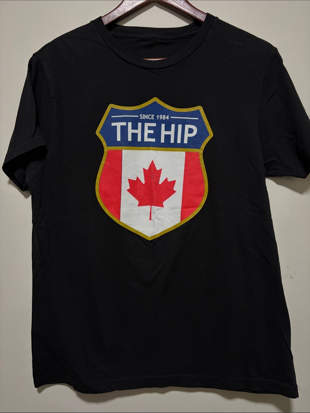 The Tragically Hip “Since 1984” Canada Shield Graphic T-Shirt Black Men’s Medium